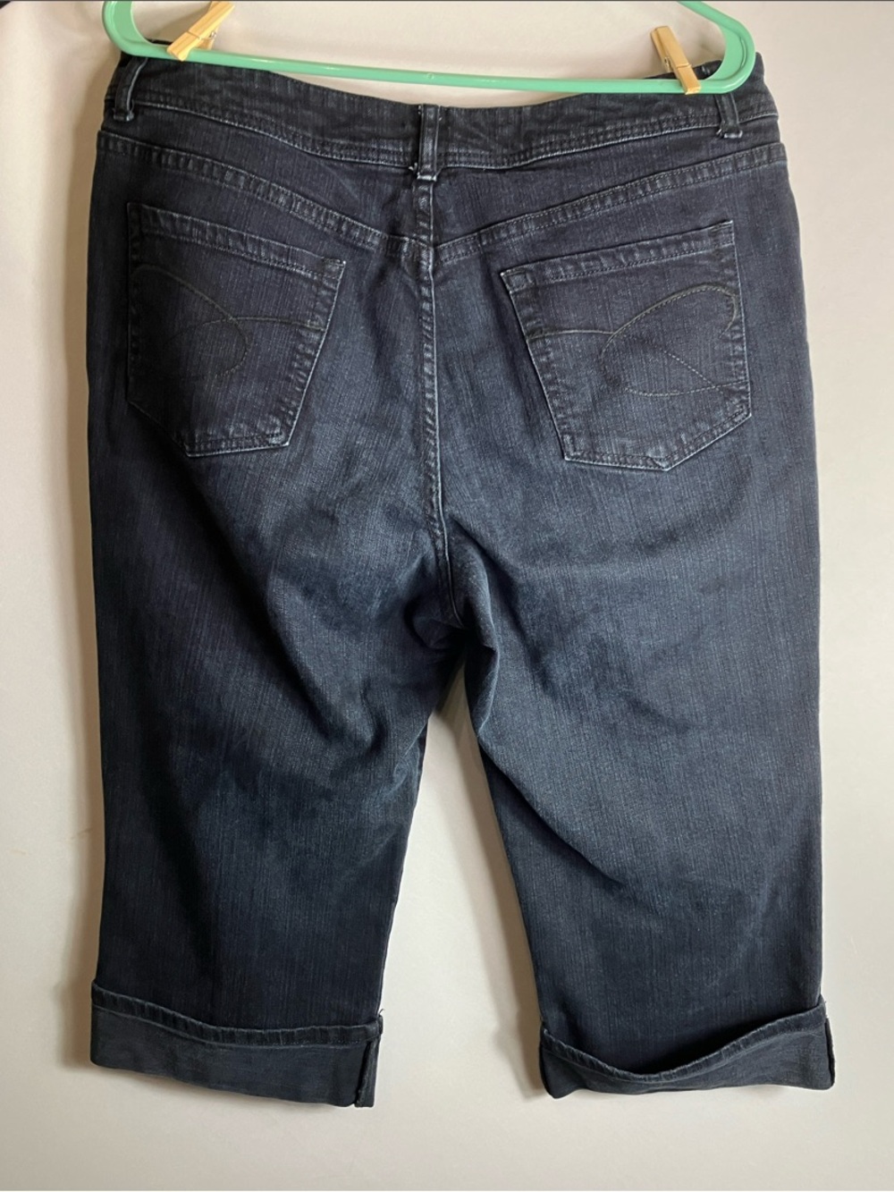Chico's Dark Gray Cropped Cuffed Jeans - Picture 10 of 10